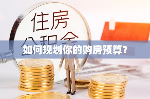 南安如何规划你的购房预算？