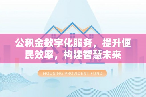 南安公积金数字化服务，提升便民效率，构建智慧未来